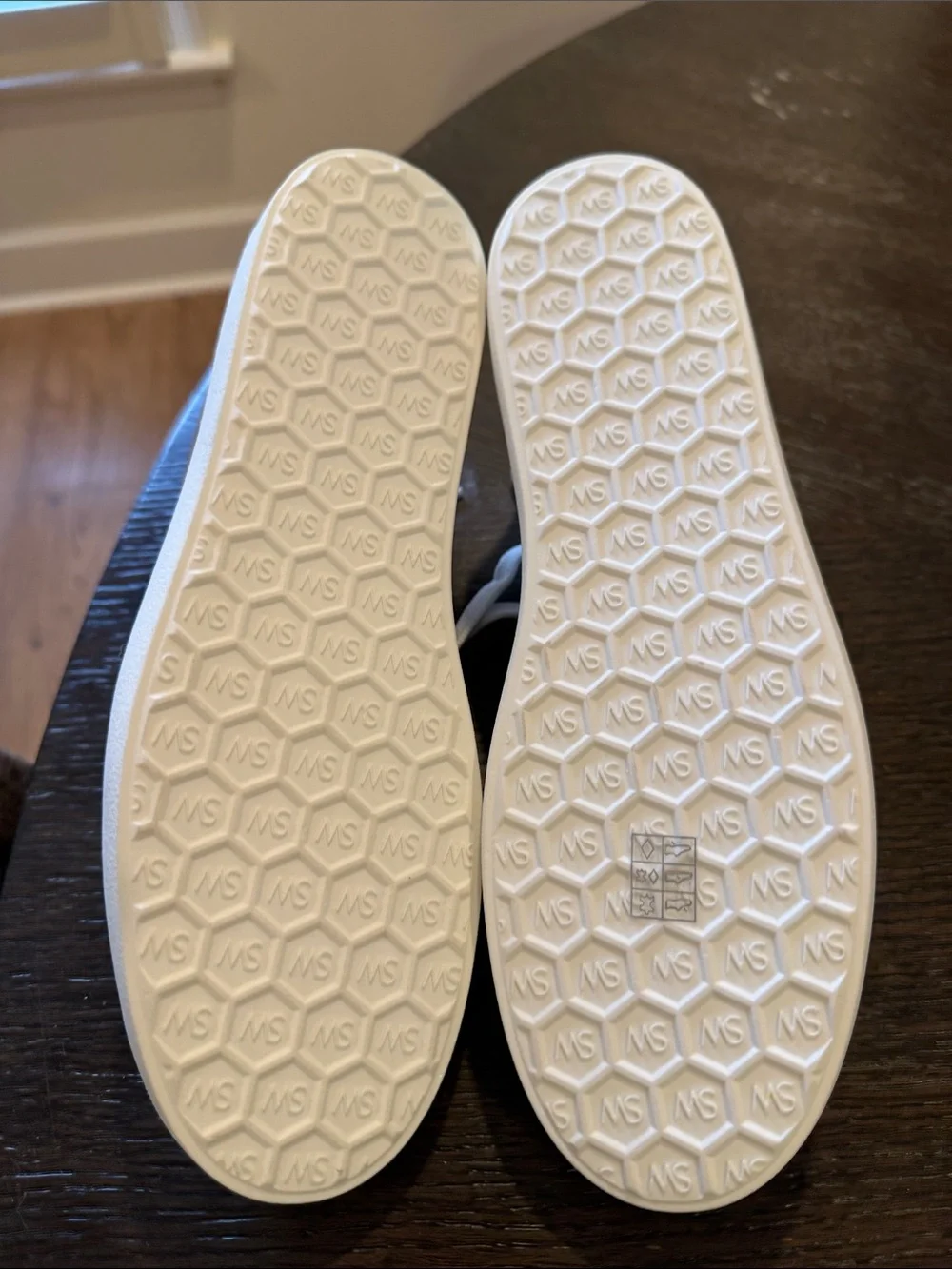 Stuart Weitzman White Sneakers with Metallic Rose Gold and Silver Accents